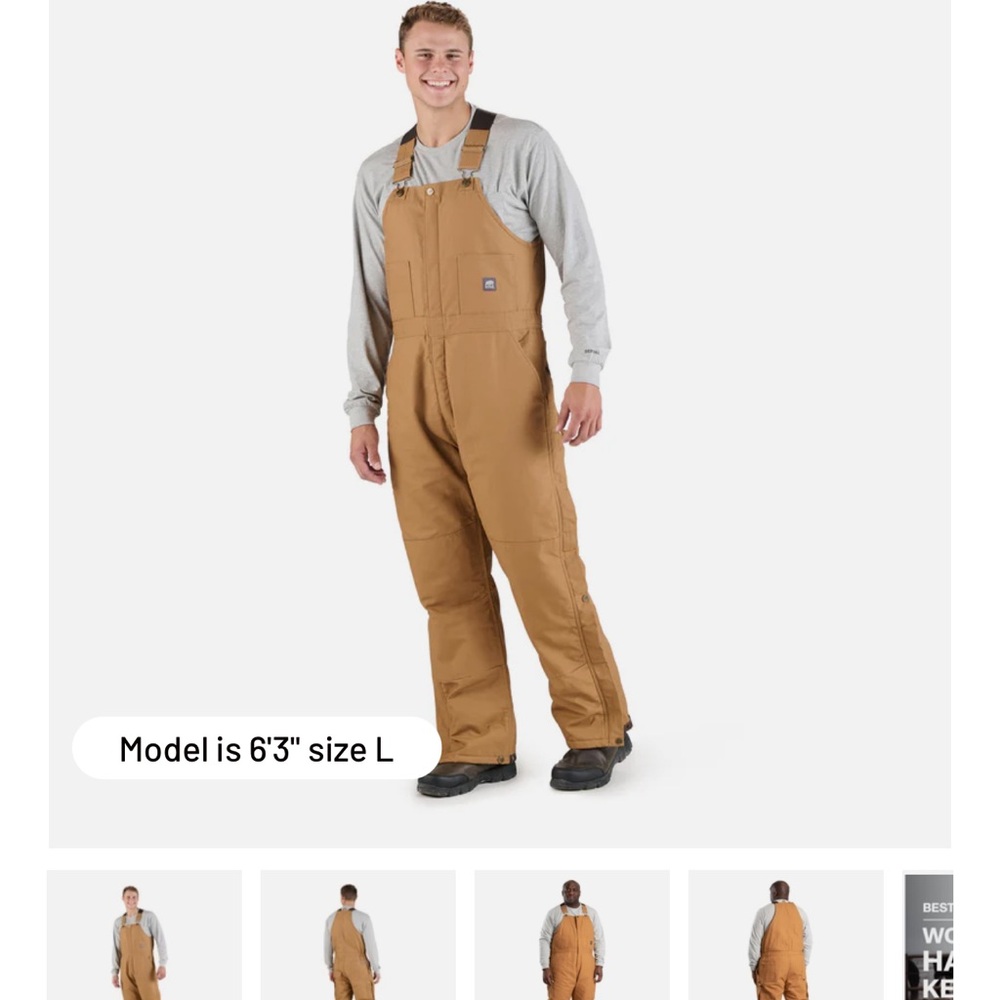 Berne Brown Insulated Bib Overalls